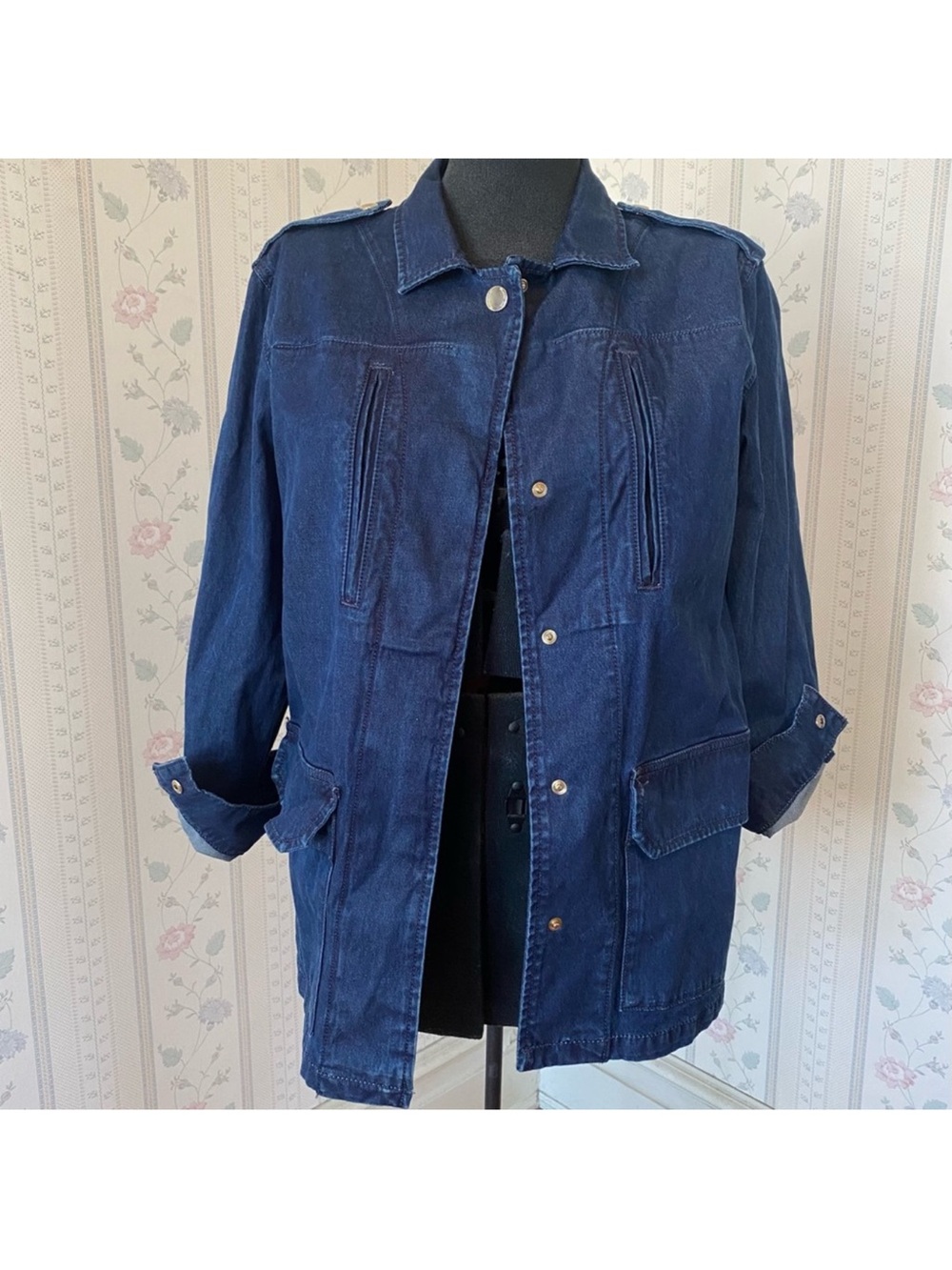 Massimo Dutti Dark Blue Denim Jacket New 🧡